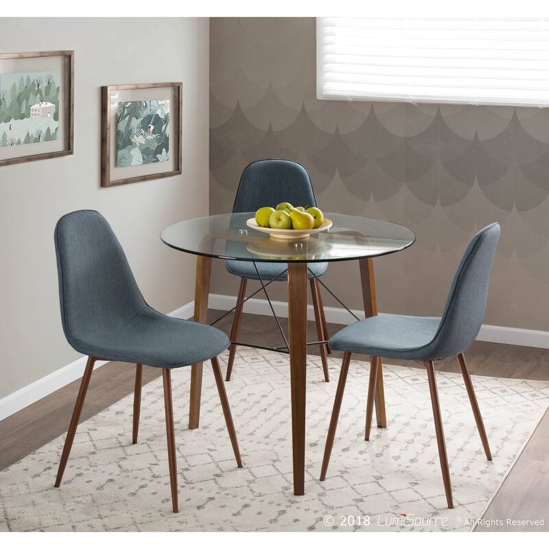 Pebble Mid-Century Modern Upholstered Accent / Dining Chair (Set of 2)