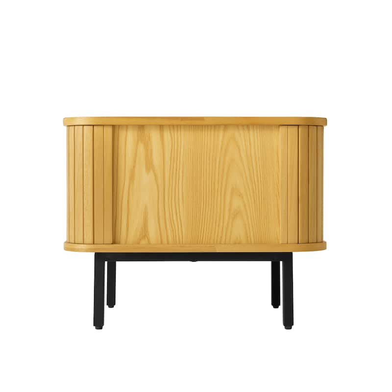 2-Drawer Nightstand Wood End Table