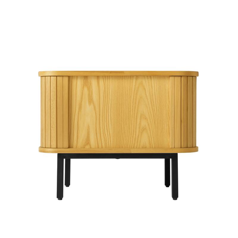 Wood Nightstand with 2 Drawers