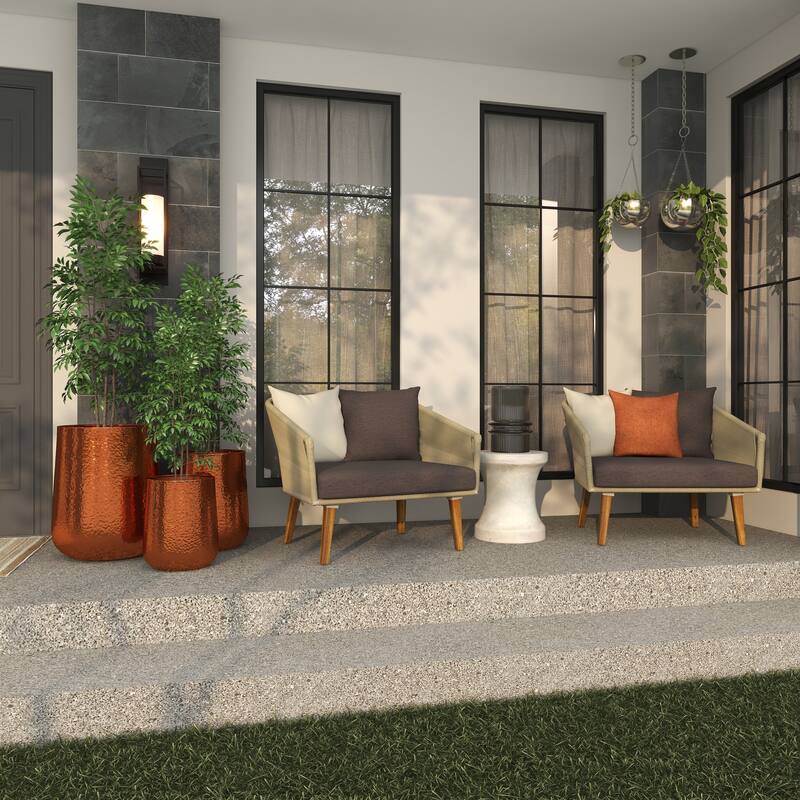 Aluminum Hammered Metal Glam Planter in Copper or Silver (Set of 3)