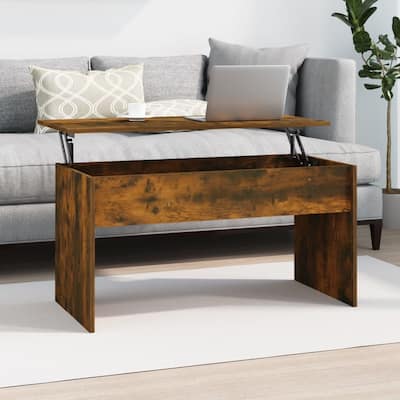 vidaXL Coffee Table Lift Top End Table Accent Side Sofa Table Engineered Wood - 40.2" x 19.9" x 20.7"