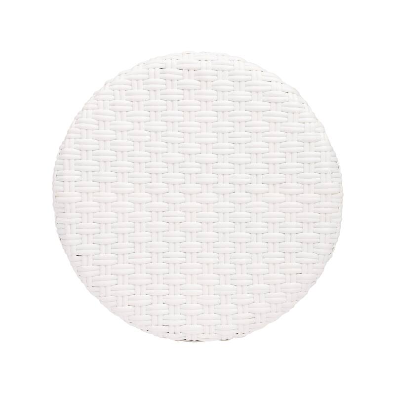 Tobias 24" Rattan Round Counter Stool
