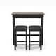 preview thumbnail 4 of 8, Gendt Industrial Walnut Wood 2-Tone 3-Piece Counter Height Table Set by Copper Grove