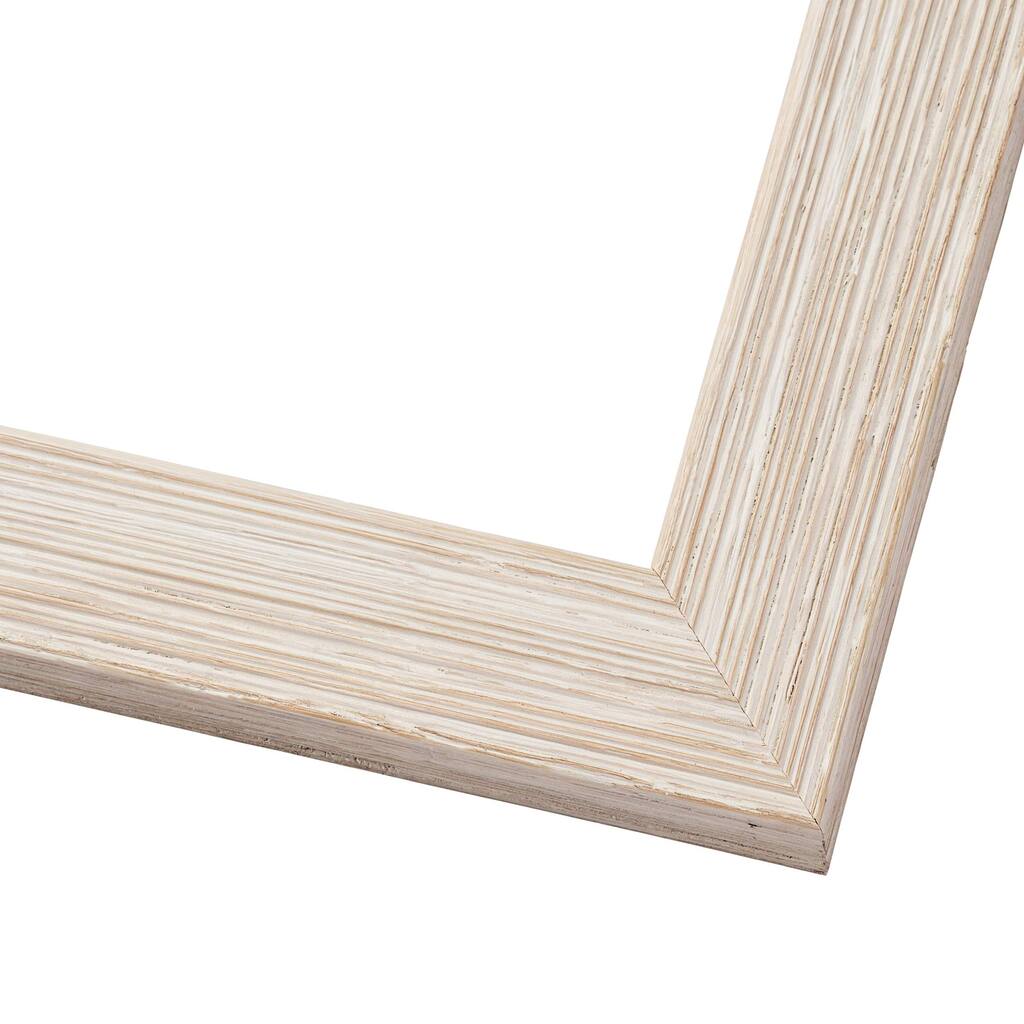 10x16 White Rustic Wide Barnwood Picture Frame - UV Acrylic, Foam Board Backing, Hanging Hardware