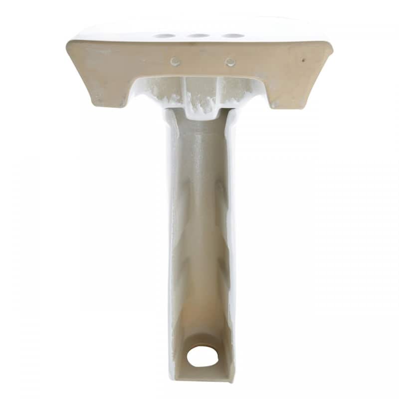 Ondine White Porcelain Pedestal Sink with Overflow and 4" Centerset Faucet Holes