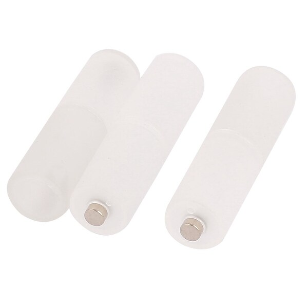 3 x AAA to AA Size Battery Cell Holder Converter Transparent White Without Anode