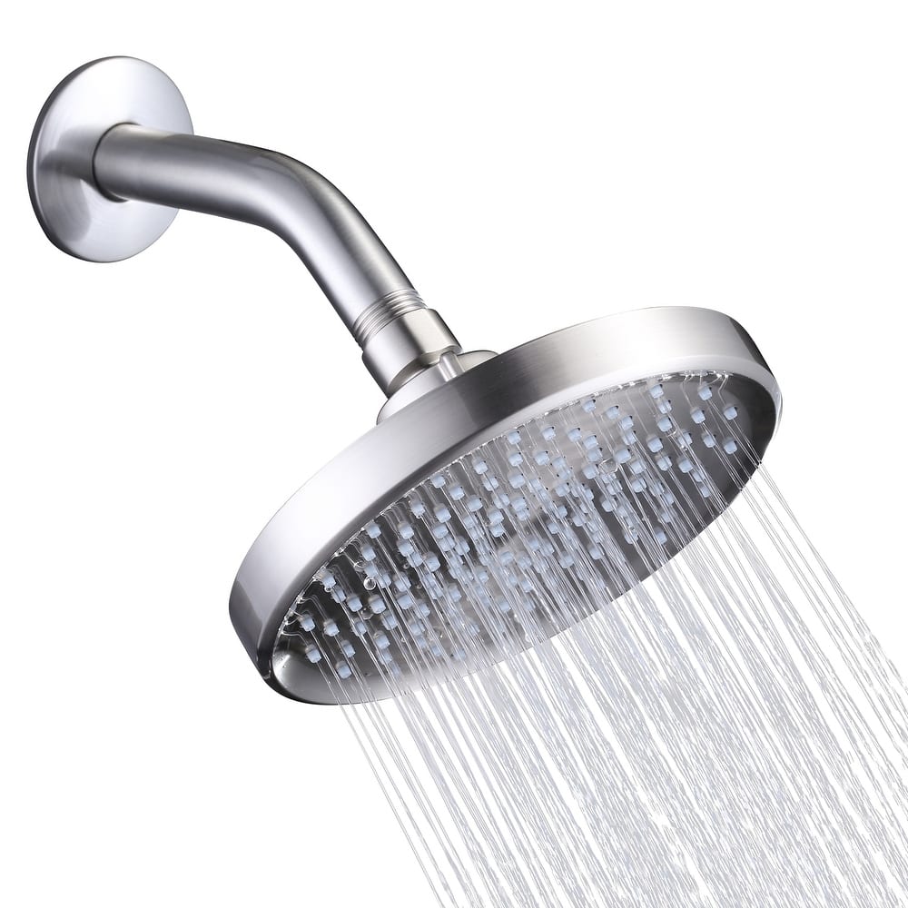 WOWOW 1-Spray 6 in. Wall Mount Fixed Shower Head