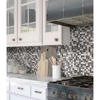 Apollo Tile 5 Pack 11.7-in x 11.7-in Gray Square Polished , Foiled ...