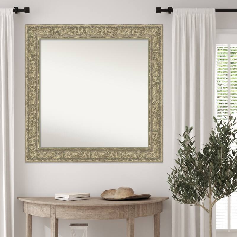Luxe Non-Beveled Framed Wall Mirror