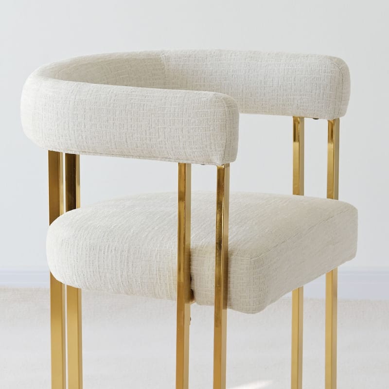 Chenille Upholstered Armchair (Set of 2)