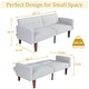 preview thumbnail 15 of 31, 68 in. Soft Convertible Sofa Bed with Adjustable Backrest and Solid Wood Legs