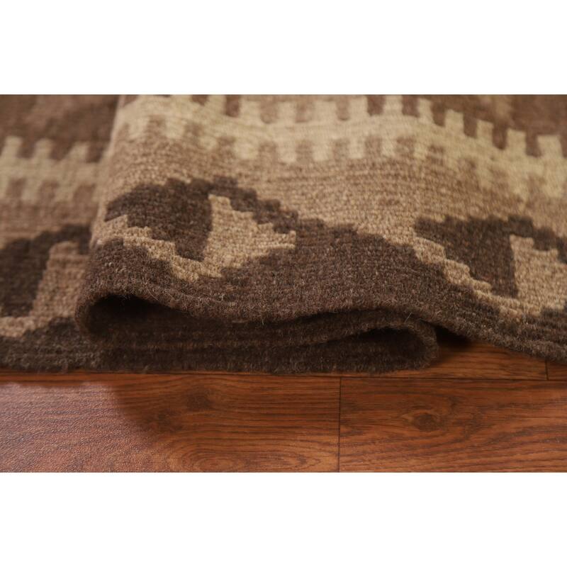 Reversible Kilim Area Rug Flat-weave Wool Carpet - 3'4" x 5'2"