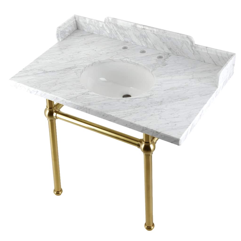 Kingston Brass LMS3630MB Pemberton 36" Single Oval Basin Console Sink