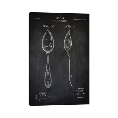 iCanvas "Spoon" by PatentPrintStore Canvas Print