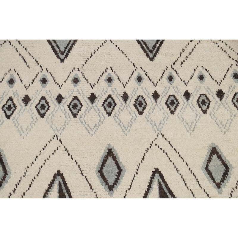 Vegetable Dye Moroccan Berber Area Rug Wool Handmade Oriental Carpet