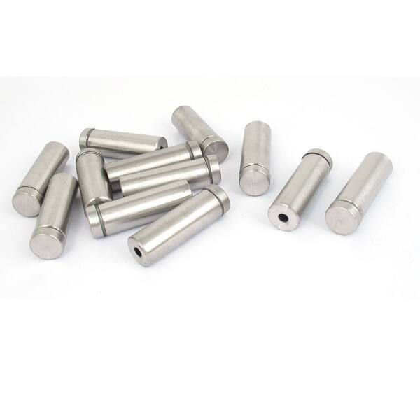 Unique Bargains 16mm x 50mm Stainless Steel Advertising Frameless Glass