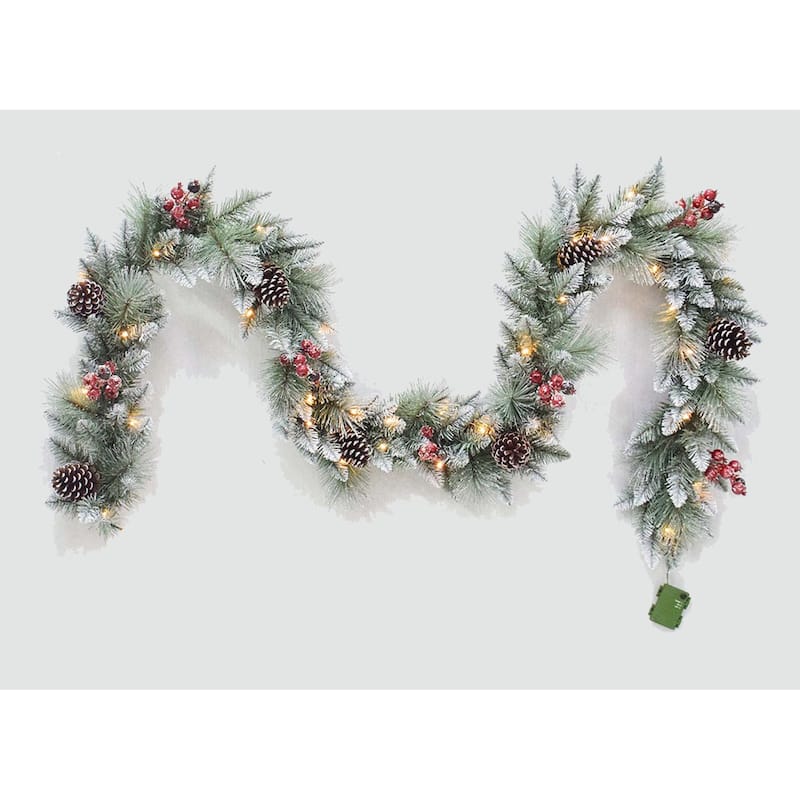 12 inch by 9 foot Glitter Mixed Garland