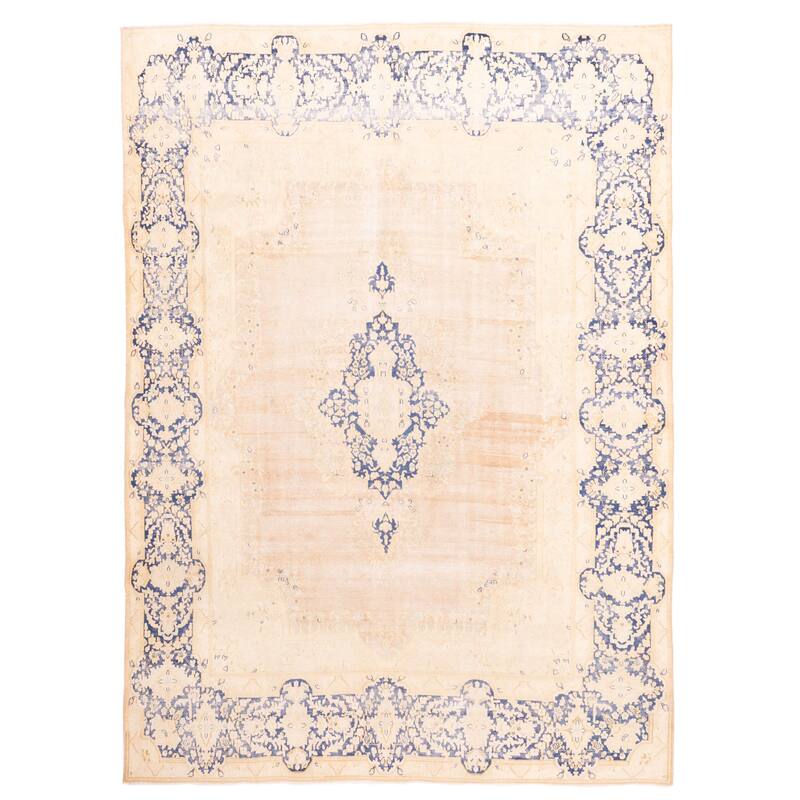 ECARPETGALLERY Hand-knotted Antalya Vintage Light Brown Wool Rug - 9'9 x 13'4