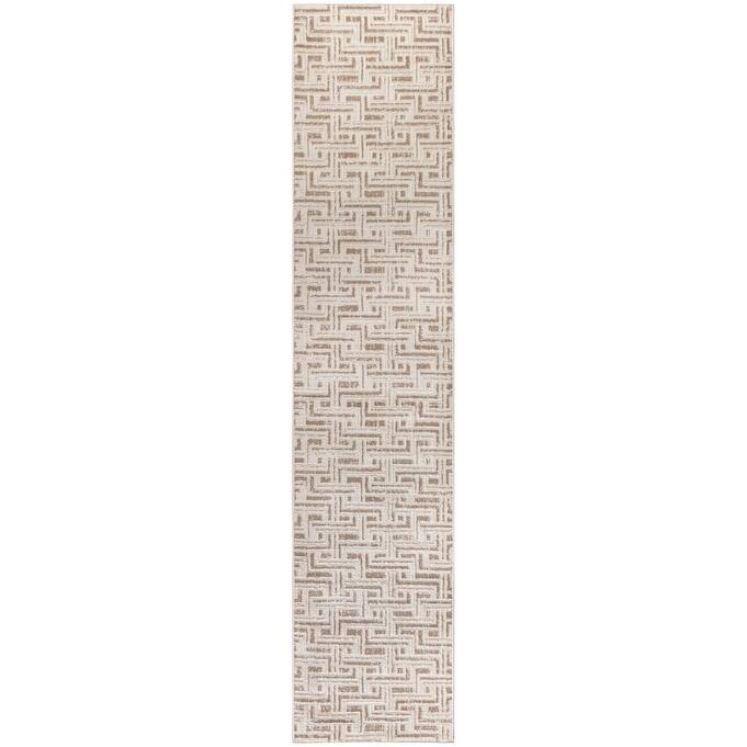 Nourison Serenity Home Indoor Geometric Area Rug - 2' 2" x 7' 6" - Mocha/Ivory - Runner