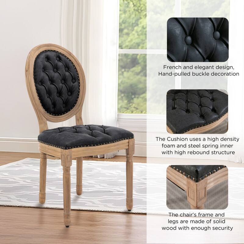 French Dining Chair with Nailhead Trim Set of 4