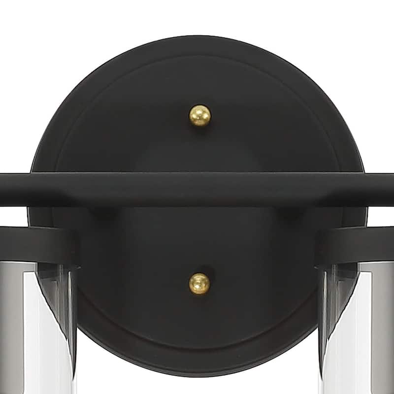 Decatur Modern Farmhouse Black/ Gold Bathroom Vanity Light with UL Certified