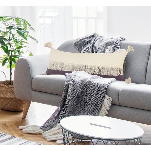 Fringe Festival Purple Color Block Throw Pillow Overstock 32441060
