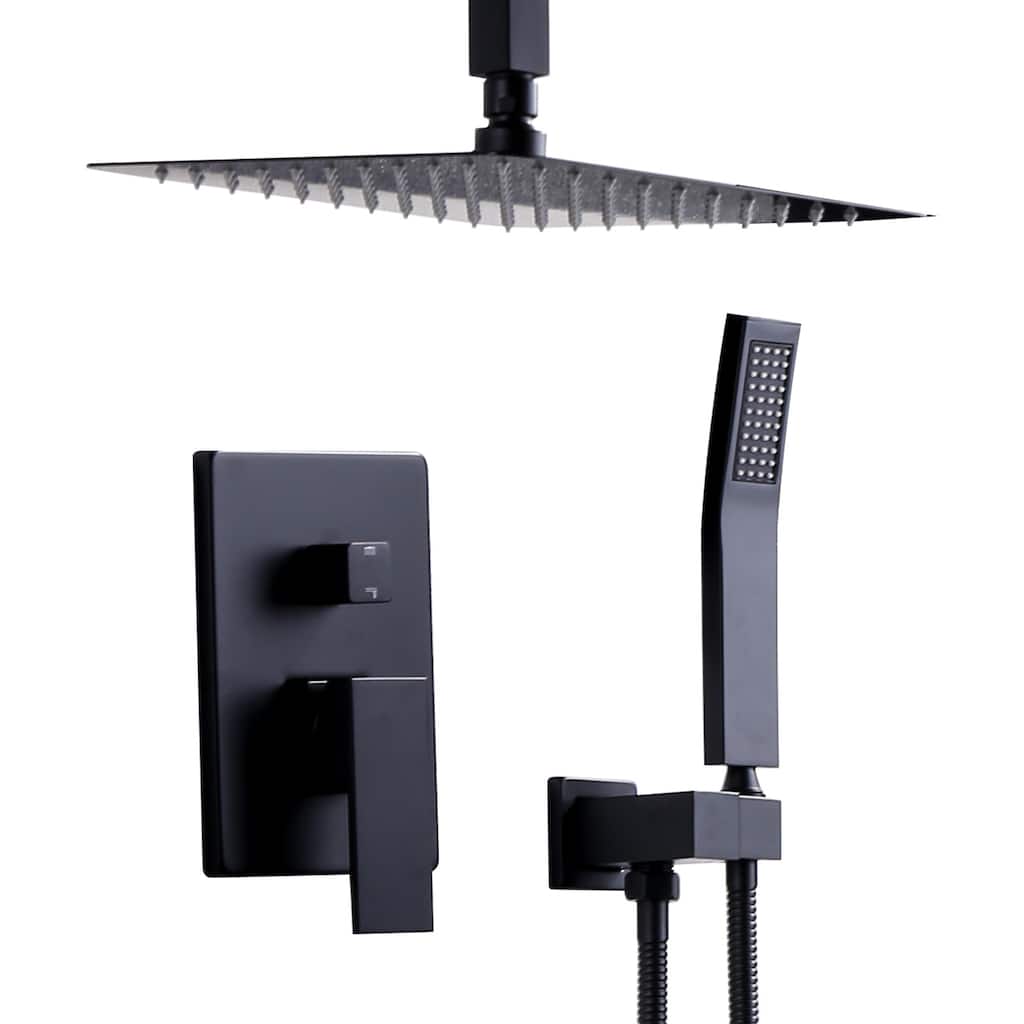 WOWOW 8-Spray Dual Shower Head and Handheld Shower Head Wall Mounted - 10-inch