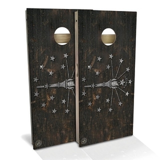 Indiana Flag Rustic Outdoor Cornhole Board Set