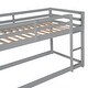 preview thumbnail 7 of 6, Twin Over Twin Wood Kids Low Bunk Bed with Ladder, Floor Bunk Bed Frame for Boys Girls, No Box Spring Needed, Easy Assembly,Grey