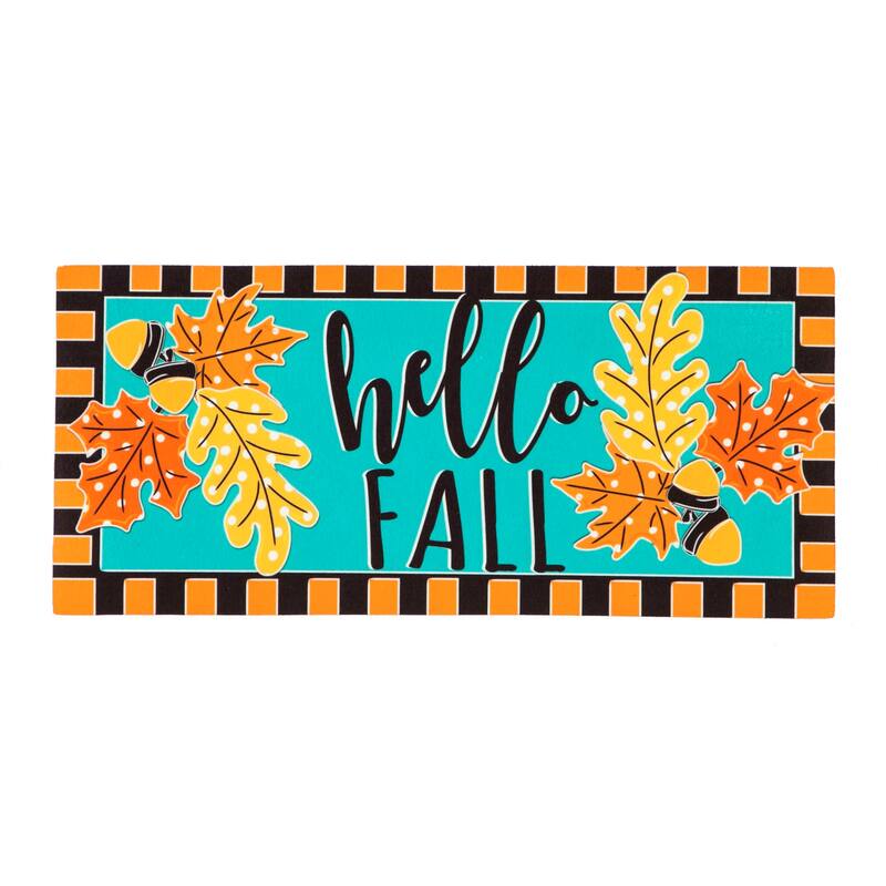Hello Fall Leaves Sassafras Switch Mat - Multi-Color