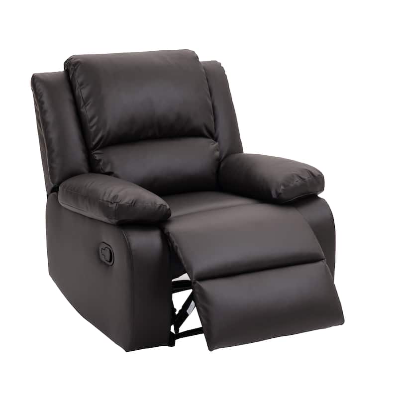 2Set Modern Lounger Upholstered Push Back Manual Recliner Chair