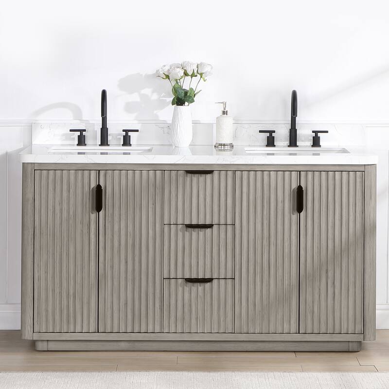 Cadiz Bath Vanity with Composite Stone Top without Mirror