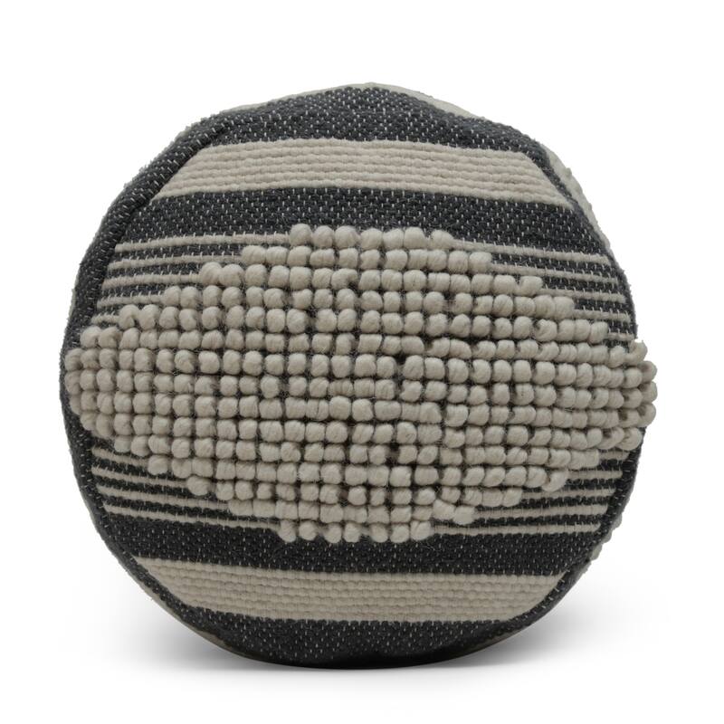Diamond Handcrafted Fabric Cylindrical Pouf