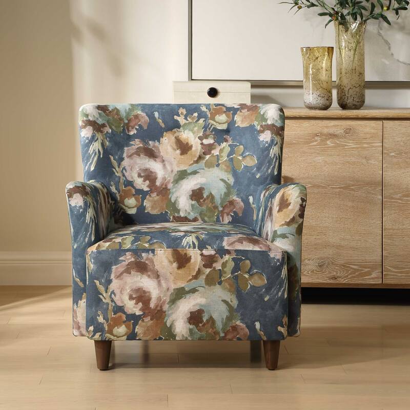 Uttermost Lainey Floral Upholstered Armchair - 30.00" W x 32.50" H x 31.50" D
