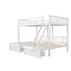 preview thumbnail 15 of 38, Full over Twin & Twin Triple Bunk Bed with Storage Drawers