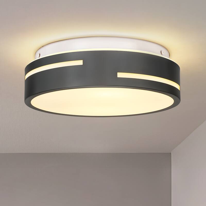 Modern Minimalist Ceiling Light, Flush Mount Lighting - Black