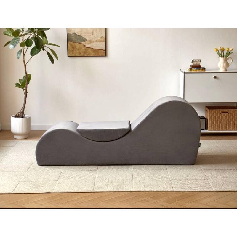 Solace Chaise Lounge Chair Relaxation, Ergonomic Design with Soft Yet Firm High-Density Foam Core
