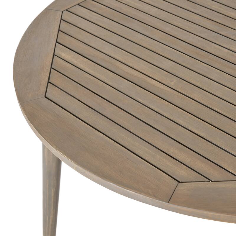 simple and sleek acacia wood dining table