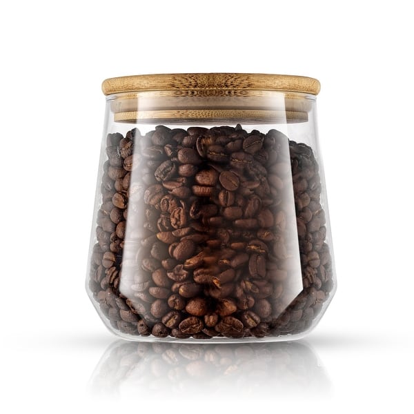 slide 2 of 9, JoyFul Large Glass Kitchen Storage Jar with Bamboo Lid - 31 oz - 31 oz Clear