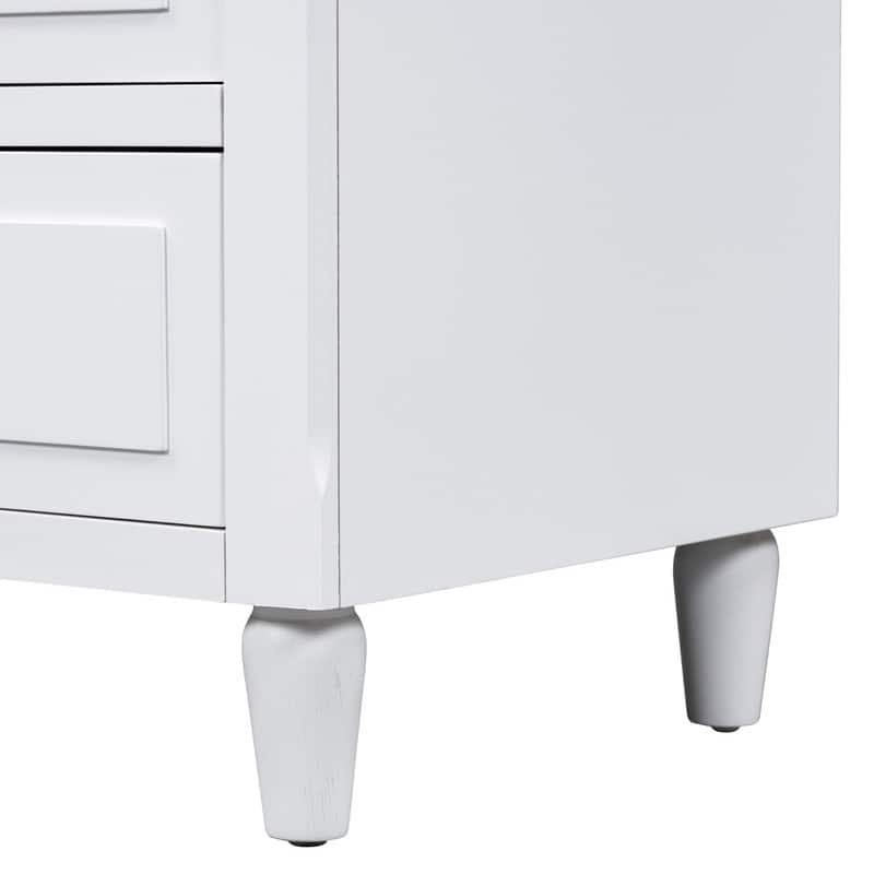Elegant 3-Drawer Nightstand (Set of 2) Storage Cabinet Crafted from Solid Wood for Bedroom Organization