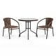 preview thumbnail 33 of 34, 3-piece Outdoor Table/Chair Set - 28.75"W x 28.75"D x 28"H