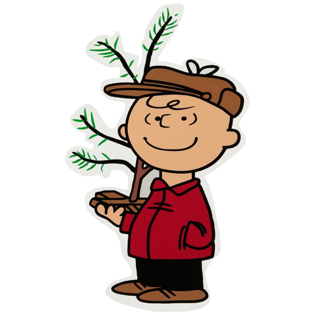 Peanuts Charlie Brown Iconic Tree Double Sided Window Cling Decor