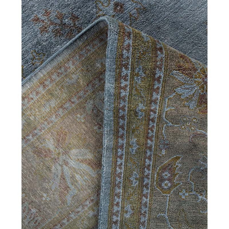 Overdyed One-of-a-Kind Hand-Knotted Area Rug - Gray - 8' 1" x 10' 5"