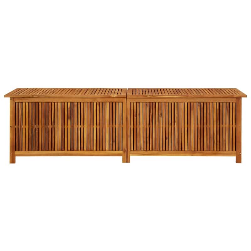 vidaXL Outdoor Storage Box, 78.7x19.7x22.8 Inches, Solid Acacia Wood - 78.7" x 19.6" x 22.8"