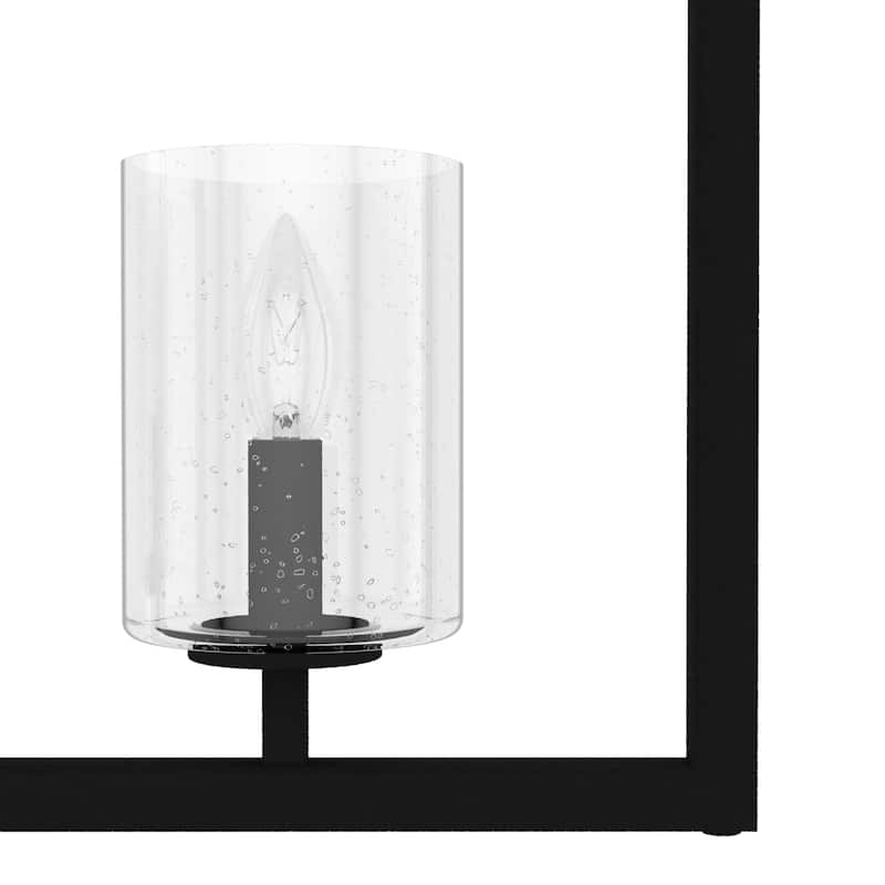 Hunter Kerrison Geometric Pendant - Seeded Glass - Square or Linear - Dining Room, Entry, Island - Contemporary, Industrial