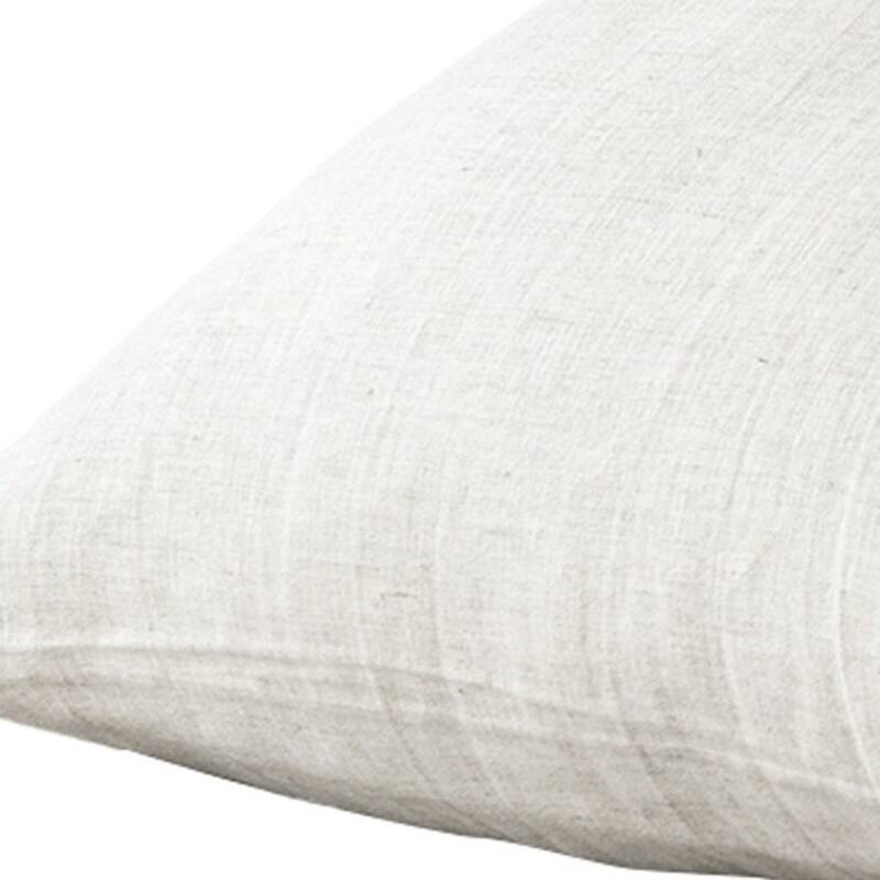 HomeRoots Set of Two Light Gray Linen Pillowcases