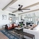 preview thumbnail 6 of 17, 65" Black Wooden 5-Blade Industrial Ceiling Fan with Light and Remote