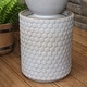 preview thumbnail 7 of 7, Sunnydaze Modern Orb on Circle-Pattern Base Ceramic Outdoor Fountain with LEDs - 23-Inch