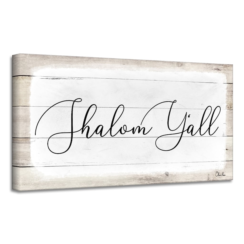 Ready2HangArt 'Shalom Y'all' Hanukkah Canvas Wall Art by Olivia Rose