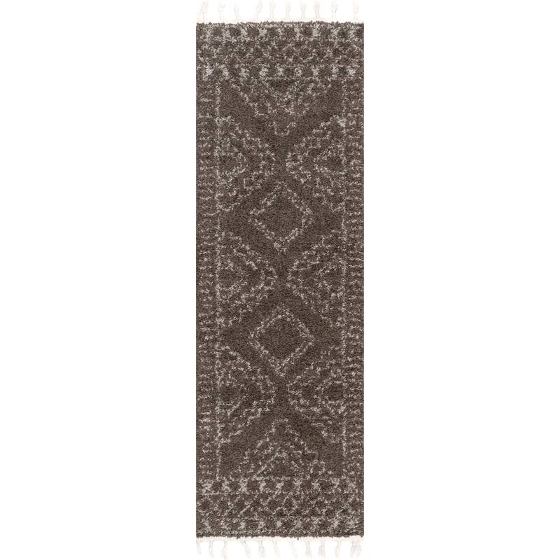 Nuloom Vasiliki Moroccan Shag Tasseled Area Rug